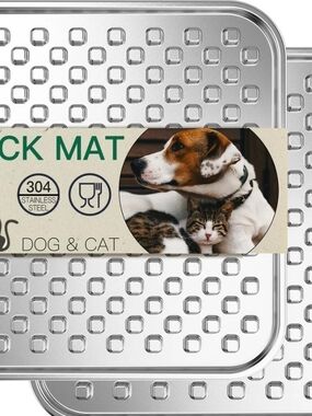 Stainless Steel Pet Food Lick Mat - Great For Anxiety And Slow Down Their Eating